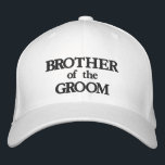 Bror till Groom black white elegant bröllop Broderad Keps<br><div class="desc">Bror till Groom black and white elegant chic bröllop Embroied Baseball Cap. Finns i många alternativ för färg och stil</div>