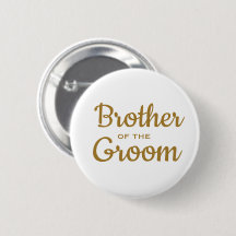 Bror till Groom Bröllop Anpassningsbar Button