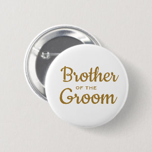 Bror till Groom Bröllop Anpassningsbar Button Knapp