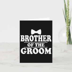 Bror till Groom Bröllop Bachelor Party Funny Kort