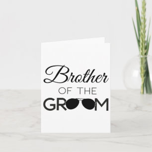 Bror till Groom Bröllopsfest Giftermål Kort
