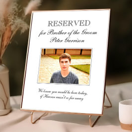 Bror till Groom Photo Memorial Ordförande Bröllop Poster