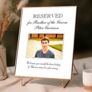 Bror till Groom Photo Memorial Ordförande Bröllop Poster