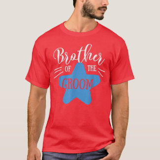 Bror till Groom Star Bröllop eller Bachelor-delen T Shirt