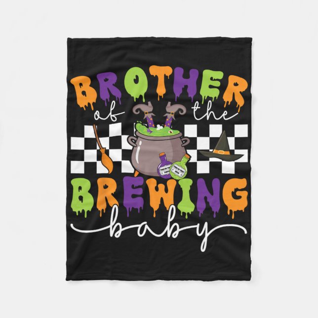 Bror till Halloween Manar Women Kids Fleecefilt (Framsidan)