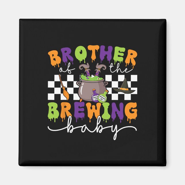 Bror till Halloween Manar Women Kids Magnet (Framsidan)