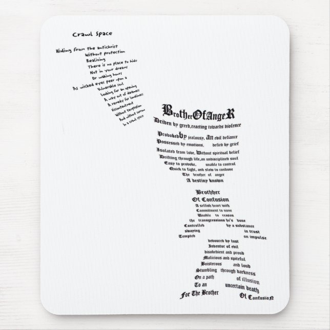 Bror till ilska och konfusion musmatta (Framsidan)