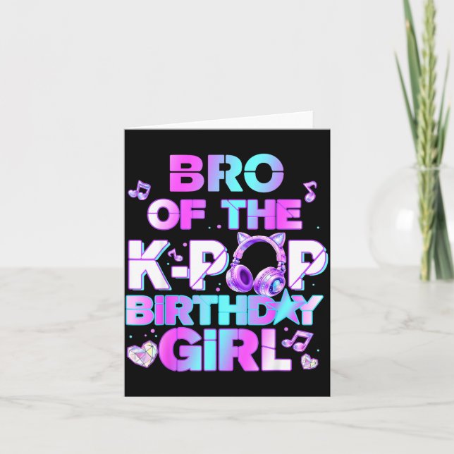 Bror till K-pop-födelsedagsflickorna koreansk musi Kort (Framsida)