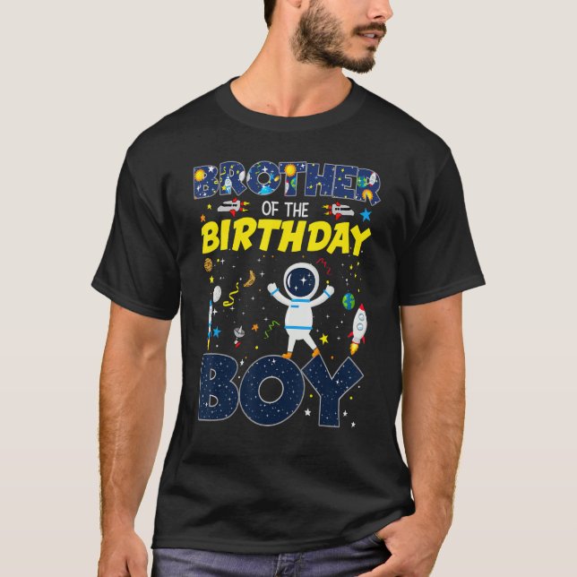 Bror till matchningsplanerna för födelsedagstjälle t shirt (Framsida)