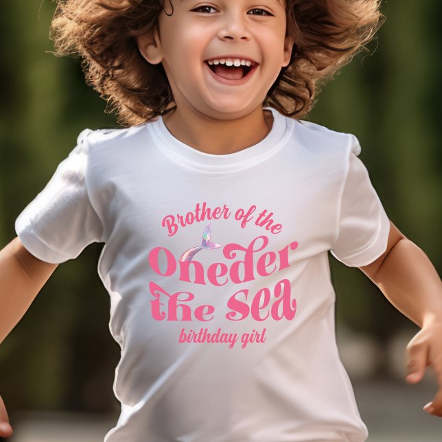 Bror till Oneder Den sjöjungfru födelsedagsflicka T Shirt (Skapare uppladdad)