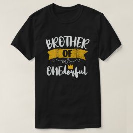 Bror till Onederful 1:a Birthday Party Matchin T Shirt