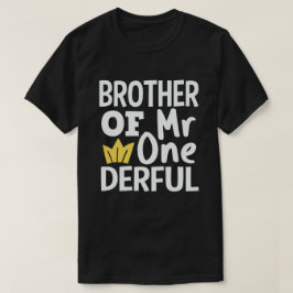 Bror till Onederful 1:a Birthday Party Matchin T Shirt
