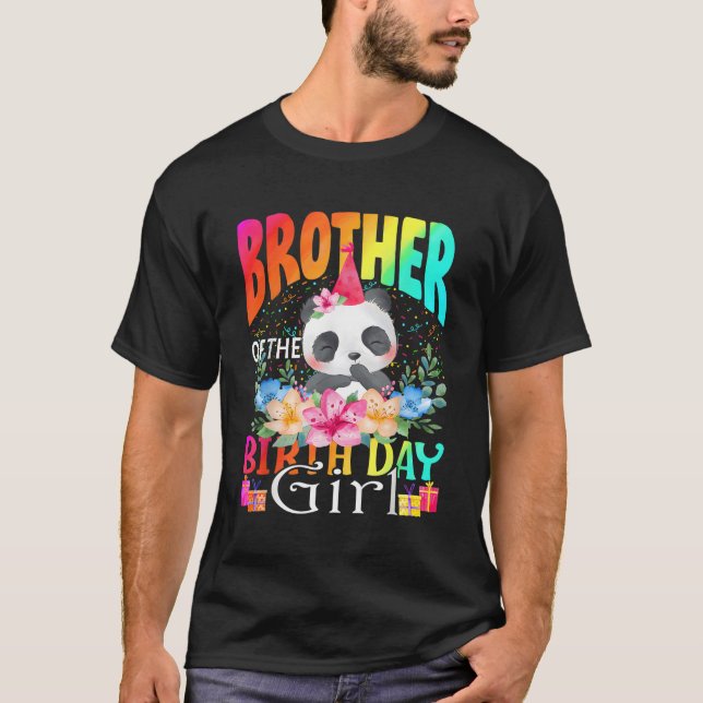 Bror till Panda Unicorn T Shirt (Framsida)