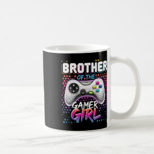 Bror till spelets tjej som matchar videospelsfågel kaffemugg