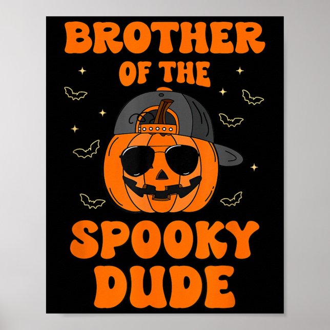 Bror till taloky-killen Halloween Pumpkin Birth Poster (Framsidan)