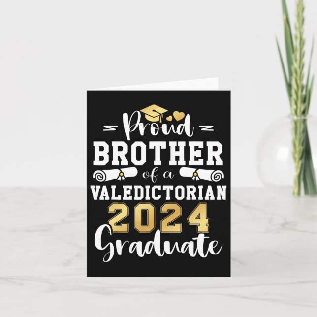 Bror till Valediktorian Cl 2024 Studenten Kort (Framsida)