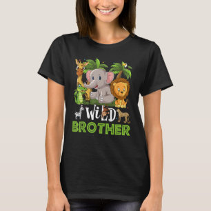 Bror till Vilden Zoo Birthday Safari Jungle Ani T Shirt