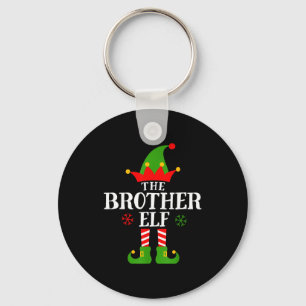Bror Tomte Rolig Matchande Familjegrupp Jul  Nyckelring