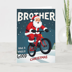 Bror Wheelie God Julkort Kort