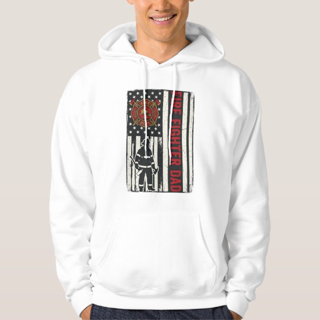 Brorbrandman Distressed Flagga Vektordesign_1 Hoodie (Framsida)