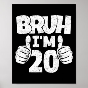Brorsan 20 år gammal hejdå tonåringar 20-års födel poster