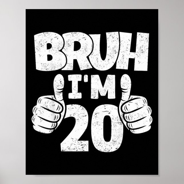 Brorsan 20 år gammal hejdå tonåringar 20-års födel poster (Framsidan)