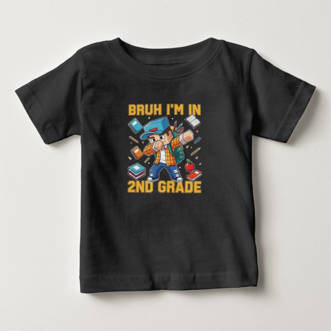 Brorsan jag går i 2an Dabba Killar Barn Datorspela T Shirt (Framsida)
