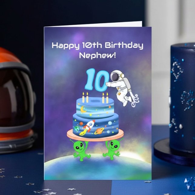 Brorson Glad 10-årsdag Astronaut Kort (Skapare uppladdad)