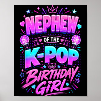 Brorson till K Pop-födelsedagsflickan koreansk pop Poster