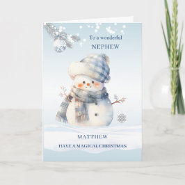 Brorsonens blå julgran tomte helgkort