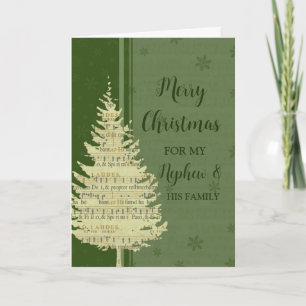 Brorsonens familj God jul julgran Helgkort