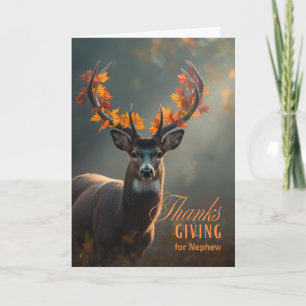 Brorsons Thanksgiving Hjort med Hornblad Helgkort