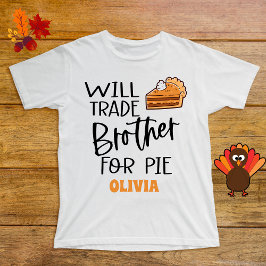 Brorsons Thanksgiving Paj Bröd Namn Rolig T Shirt