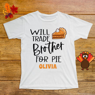 Brorsons Thanksgiving Paj Bröd Namn Rolig T Shirt