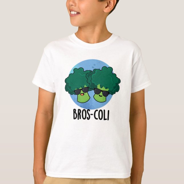 Bros-coli Funny Veggie Broccoli Pun T Shirt (Framsida)