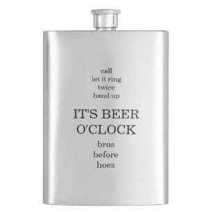 Bros före Hoes Marskalkar Bröllop-kolv Fickplunta