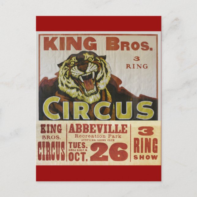 Bros mellan CIRCUS LINE-Kung. Circus- Vykort (Framsida)