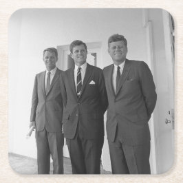 Bros, president John Kennedy, Robert & Ted Underlägg Papper Kvadrat