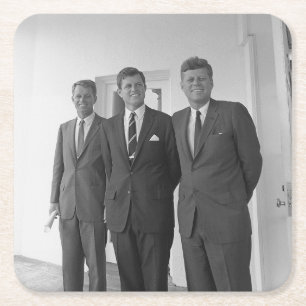Bros, president John Kennedy, Robert & Ted Underlägg Papper Kvadrat