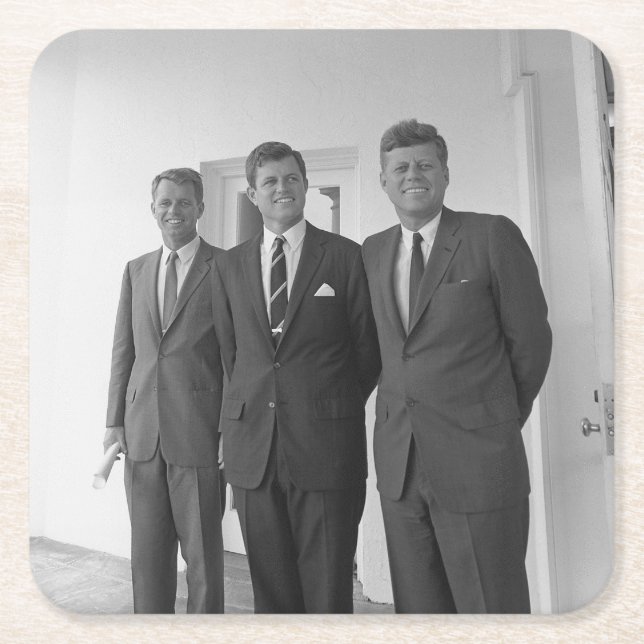 Bros, president John Kennedy, Robert & Ted Underlägg Papper Kvadrat (Framsidan)
