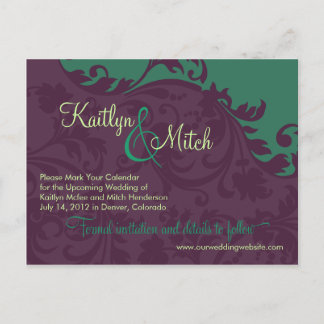 Brosch Save the Date-kort Meddelande Vykort