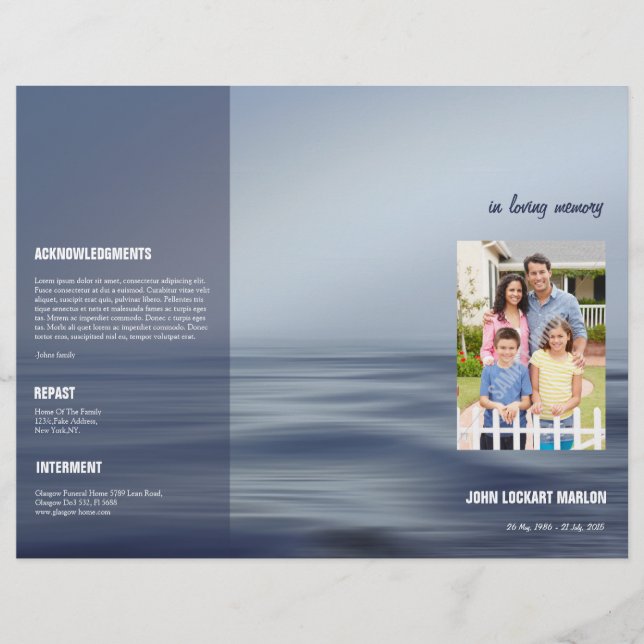 Broschyr om begravningsprogram (Framsida)