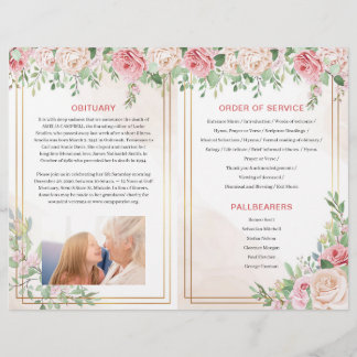 Broschyr om begravningsprogram | Ro serviceorder