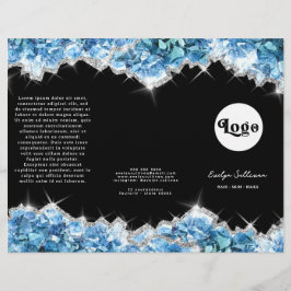 Broschyr om blå kristaller