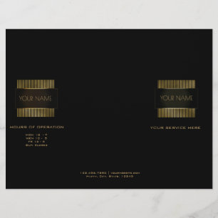 Broschyr om Black Guld Minimal Salon Spa Hairdress