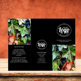 Broschyr om Business Logotyp & Photo Black Trifold