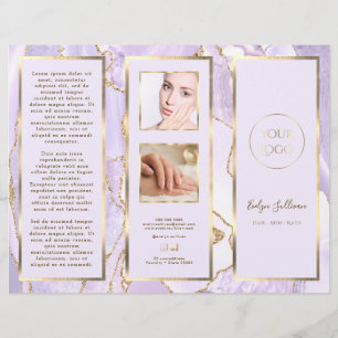 Broschyr om elegant Lavender och Guld Agate
