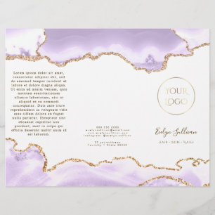 broschyr om lavender lila agate