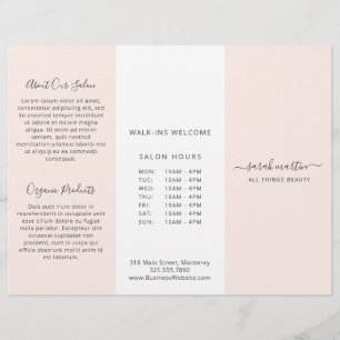 Broschyr om  Rosa Elegant Business Trifold Brochur