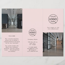 Broschyr om Rosa för Business Logotyp Pamphlet